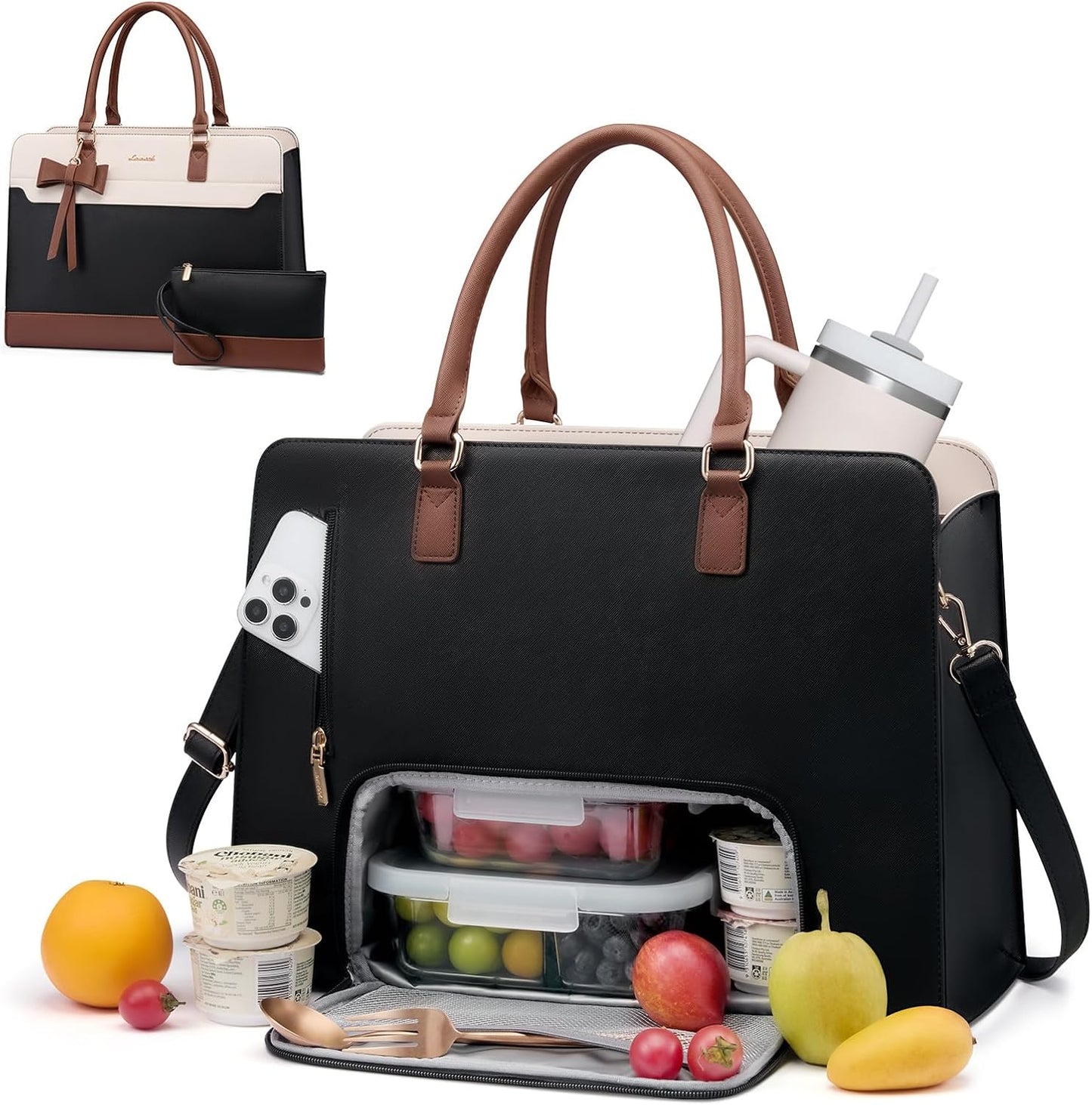 LOVEVOOK Bolsa de mano para laptop para mujer, bolsa de trabajo de...