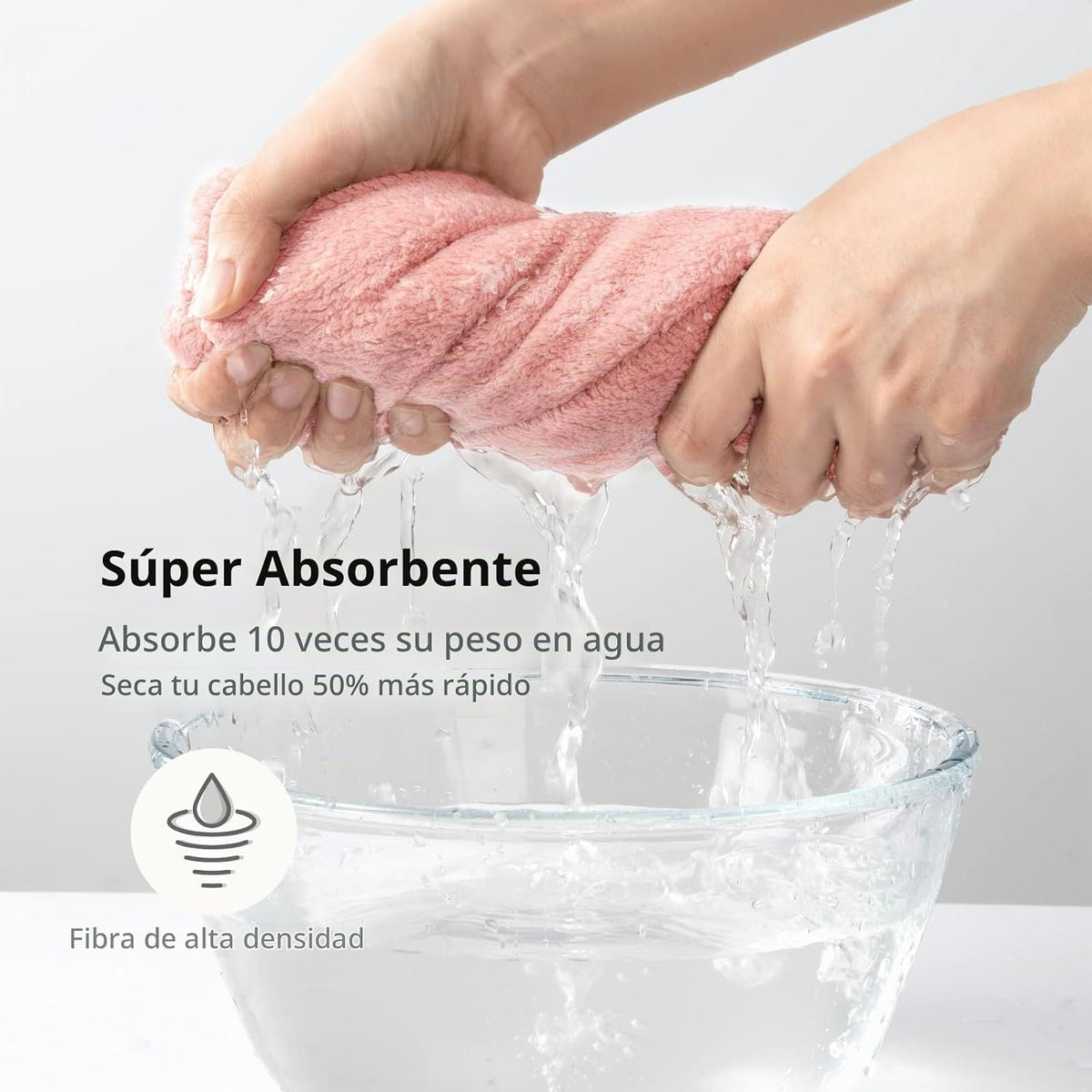 YFONG Paquete de 3 Toallas Envolventes de Microfibra para el Cabell...
