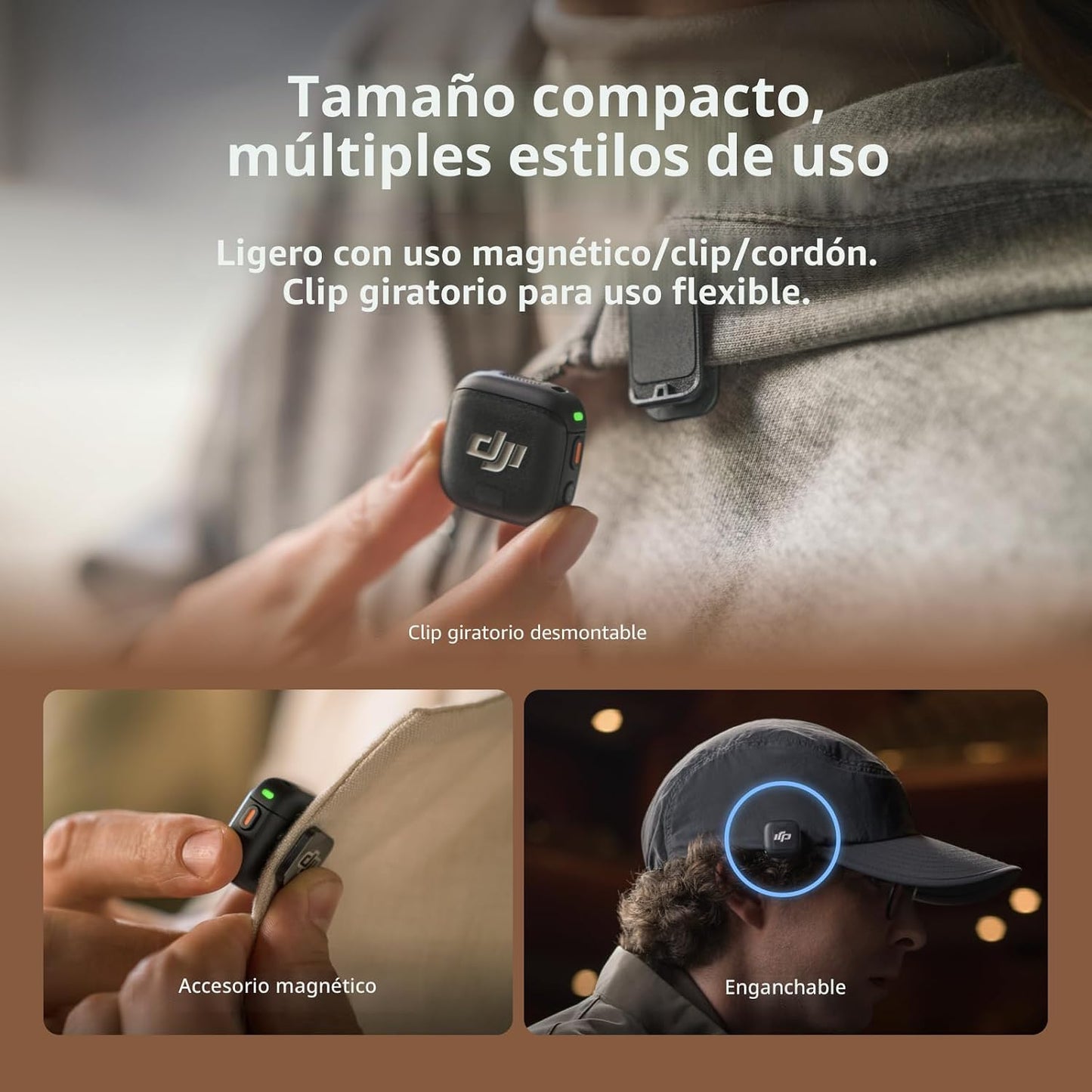 DJI Mic 3 Transmisor, Micrófono Mini Inalámbrico para iPhone\/Cámar...