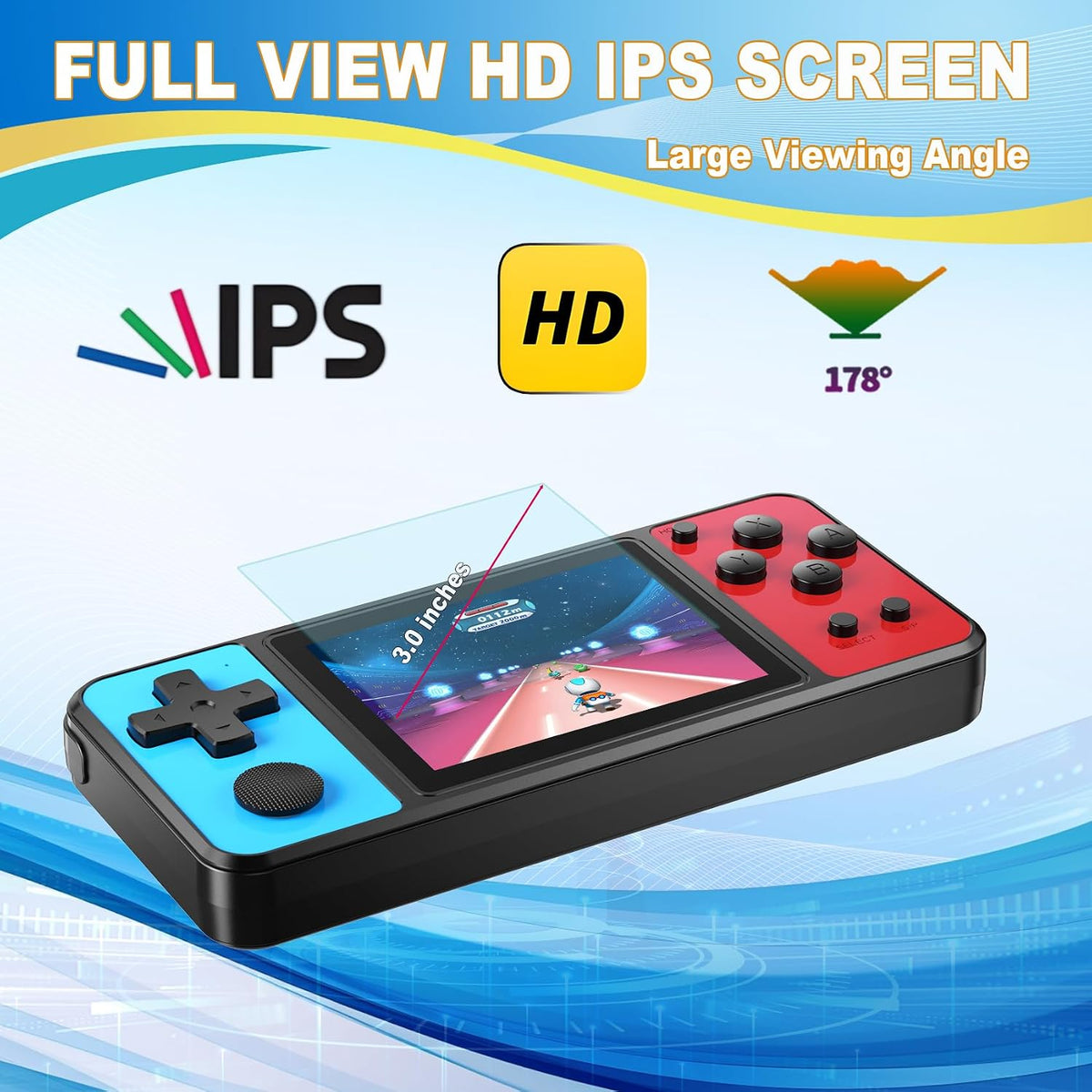 KAVOYI Juego de mano de 32 bits para niños 139 juegos 3.0 "IPS...