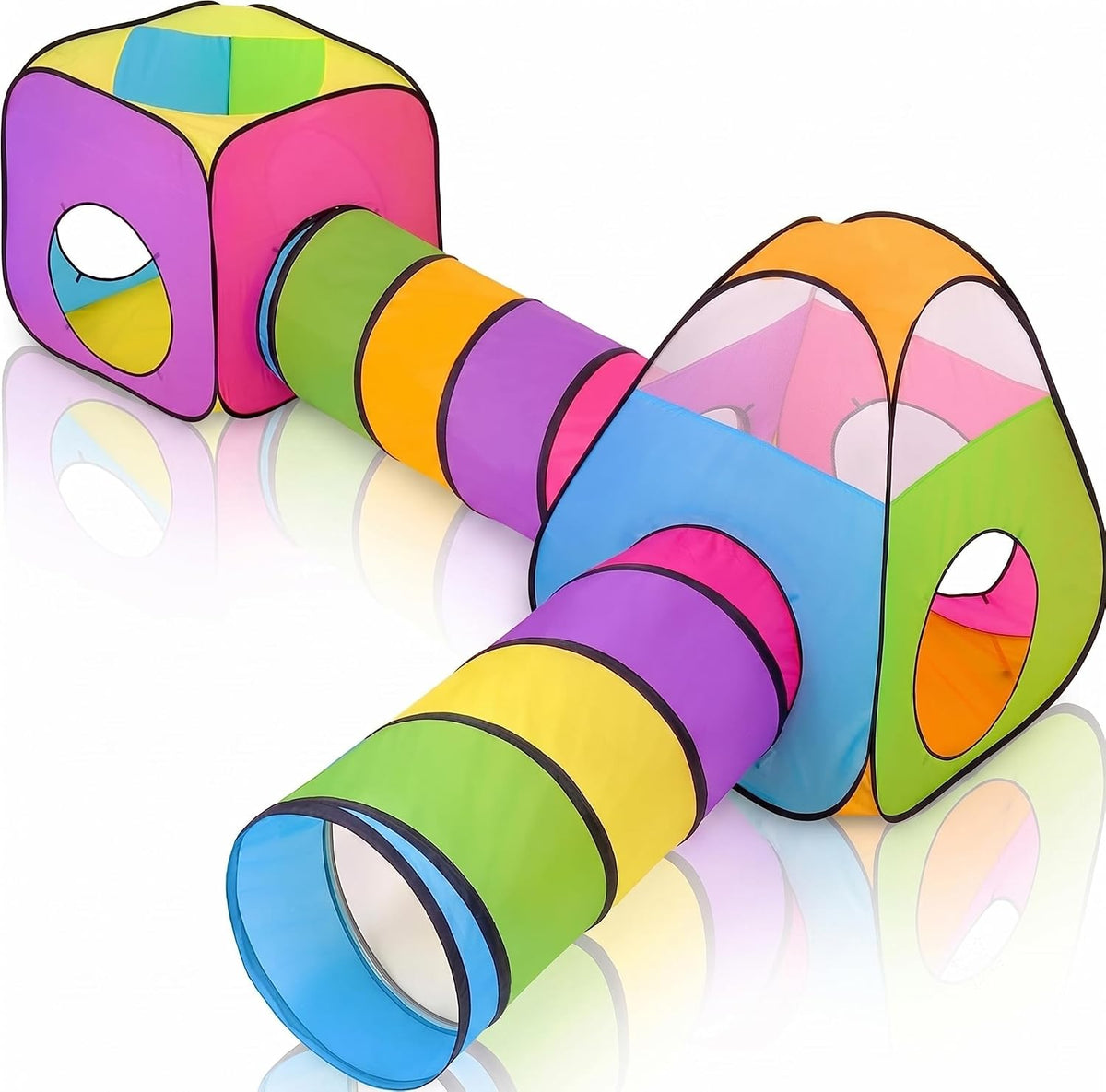 NUBUNI Tienda de Juego Emergente para Niños de 4 Piezas: 2 Túneles...