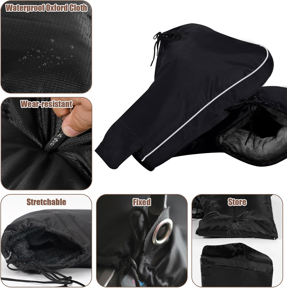 YUNVI ATV Hand Muffs Accesorios de invierno para ATV, guantes imper...