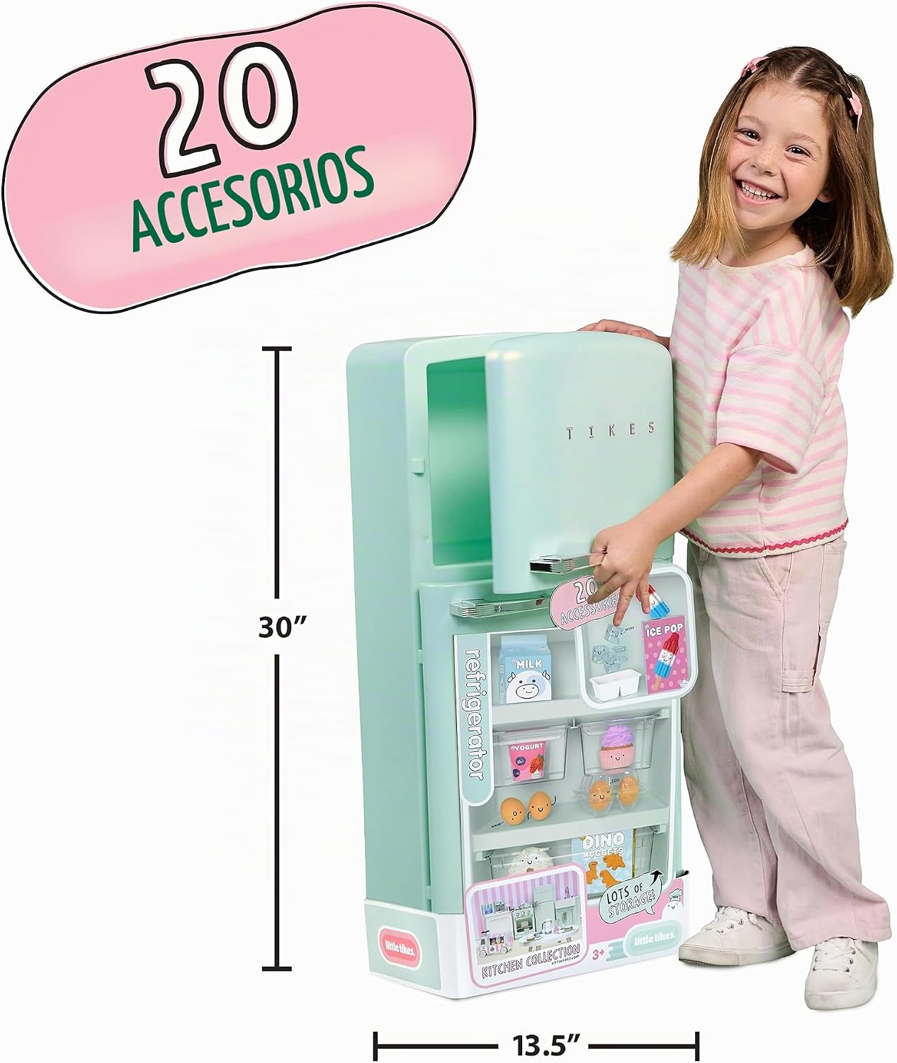 Little Tikes Sweet Spaces - Refrigerador modular de cocina, espuma...
