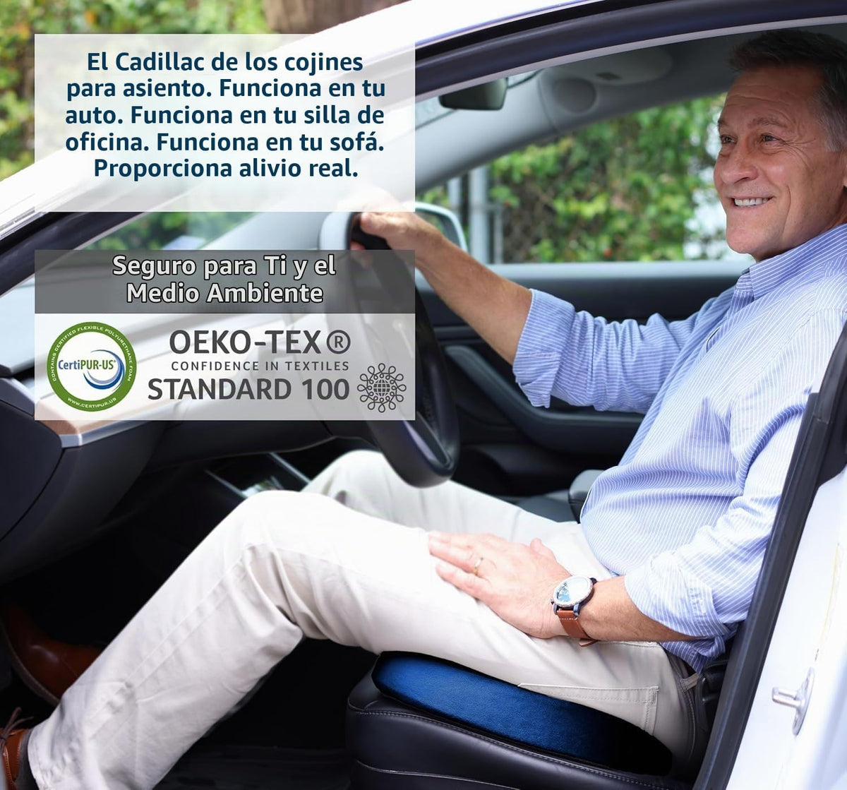 ComfiLife - Cojín prémium de gel y espuma viscoelástica para silla...