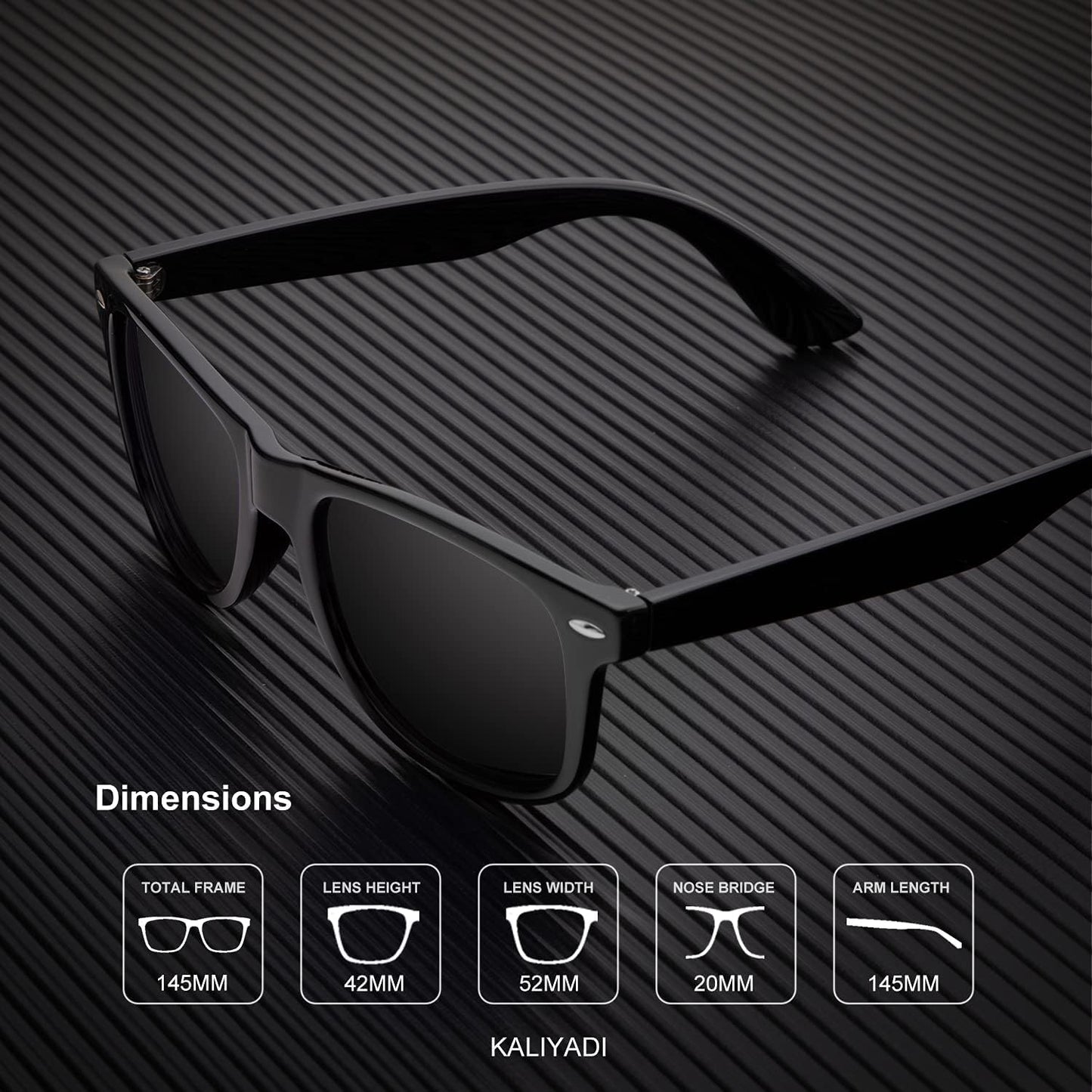 KALIYADI Gafas de sol polarizadas para hombres y mujeres, marco sem...