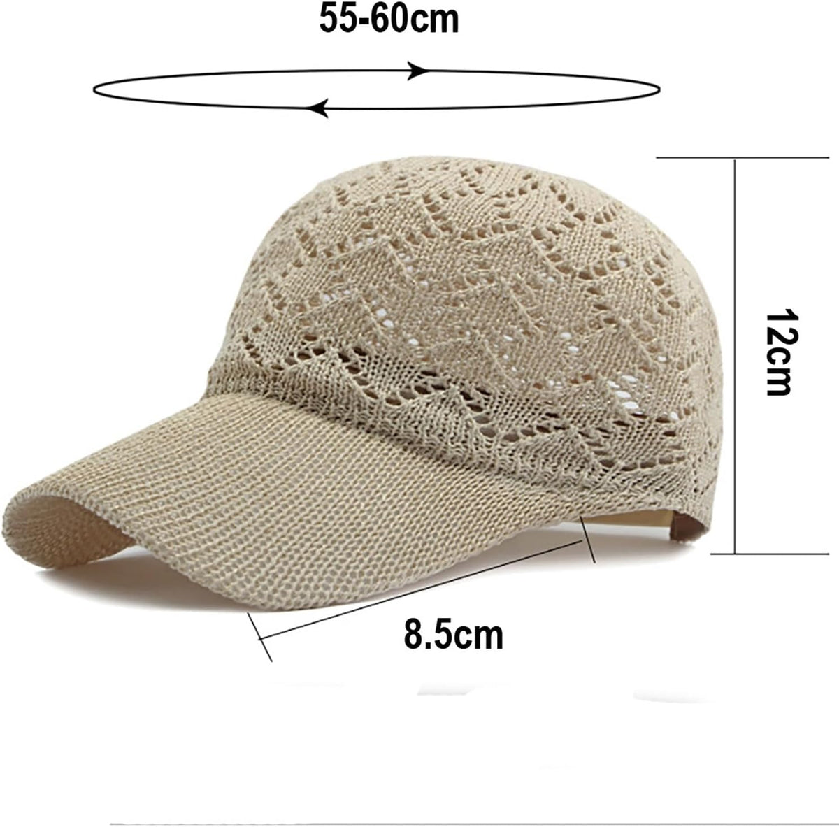 FASHIXD Gorra de béisbol de malla tejida de verano para mujer, somb...
