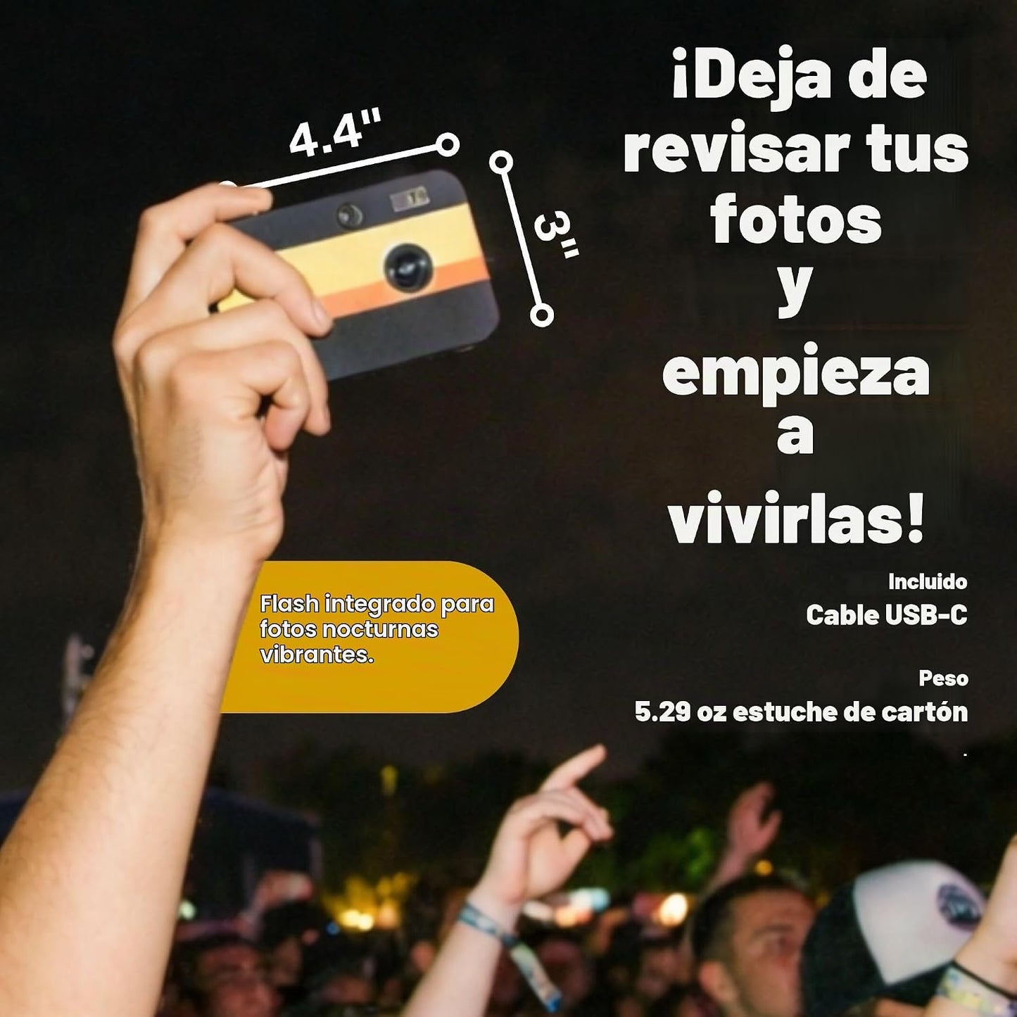 Cámara digital sin pantalla CAPPY | 20 MP, retro apuntar y disparar...
