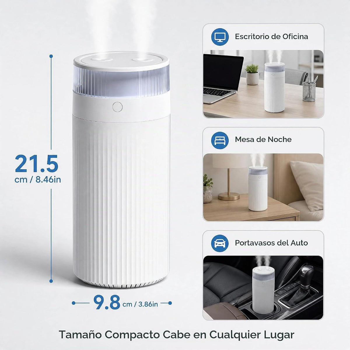 Mini humidificador portátil de 1.25 L, niebla fría para dormitorio,...
