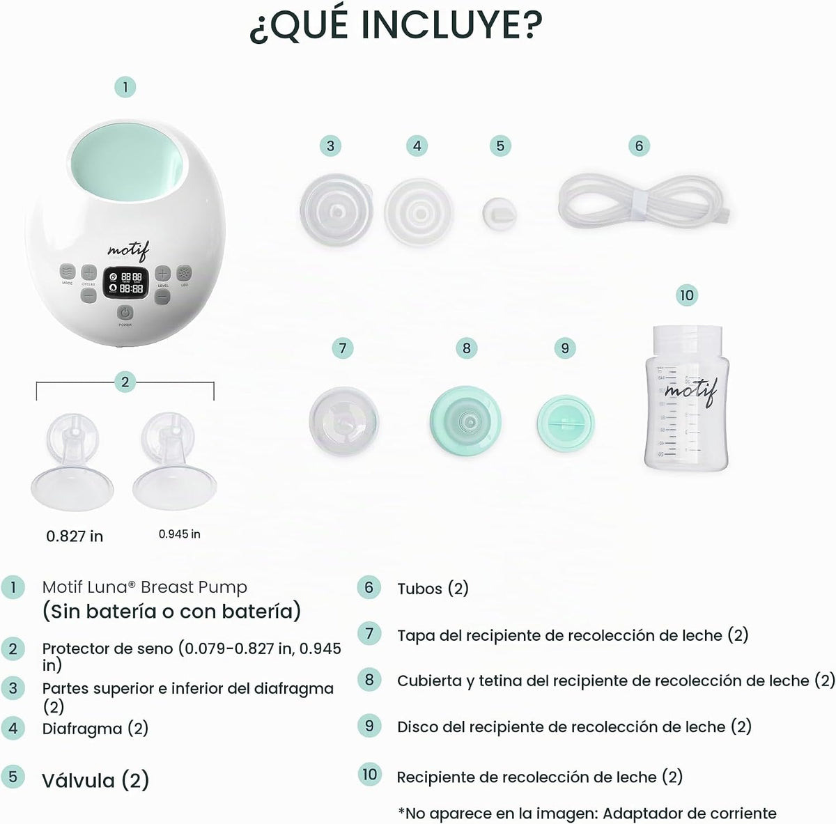 Motif Medical Luna Doble Bomba Eléctrica con Cable | Potente estimu...