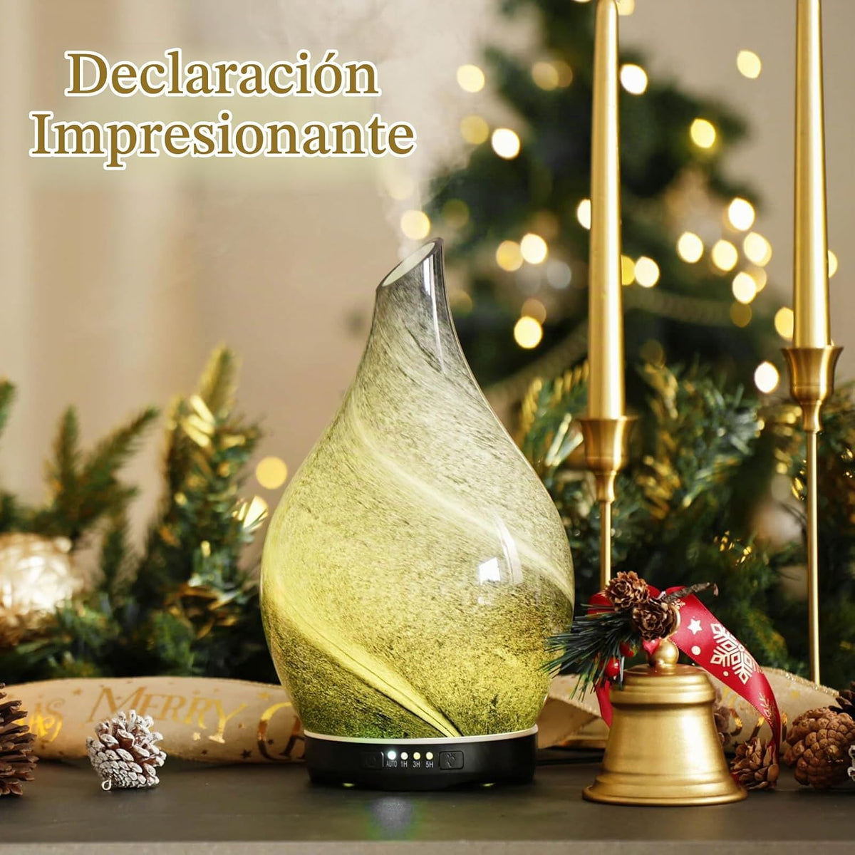 Porseme - Difusor de aceite esencial de 280 ml, vidrio con cambio d...