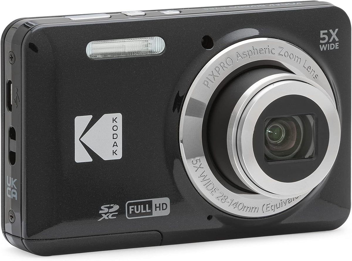 Cámara digital Kodak PIXPRO FZ55 (negra) + Estuche para cámara Poin...