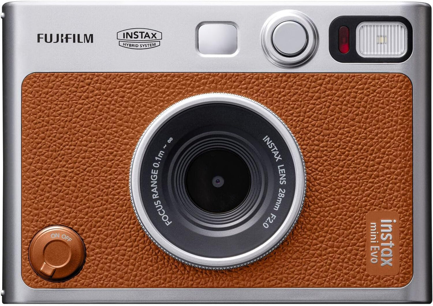 FUJIFILM INSTAX Mini EVO Hybrid Cámara instantánea marrón + películ...