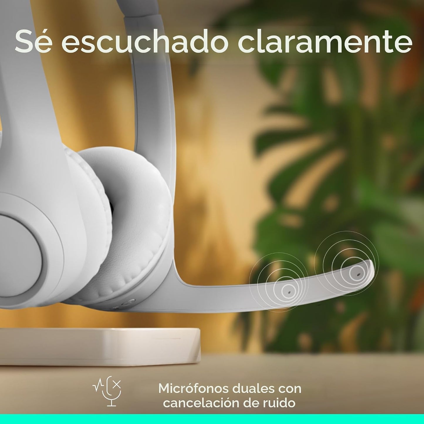 Logitech Auriculares inalámbricos Bluetooth Zone 300 - Blanquecino...