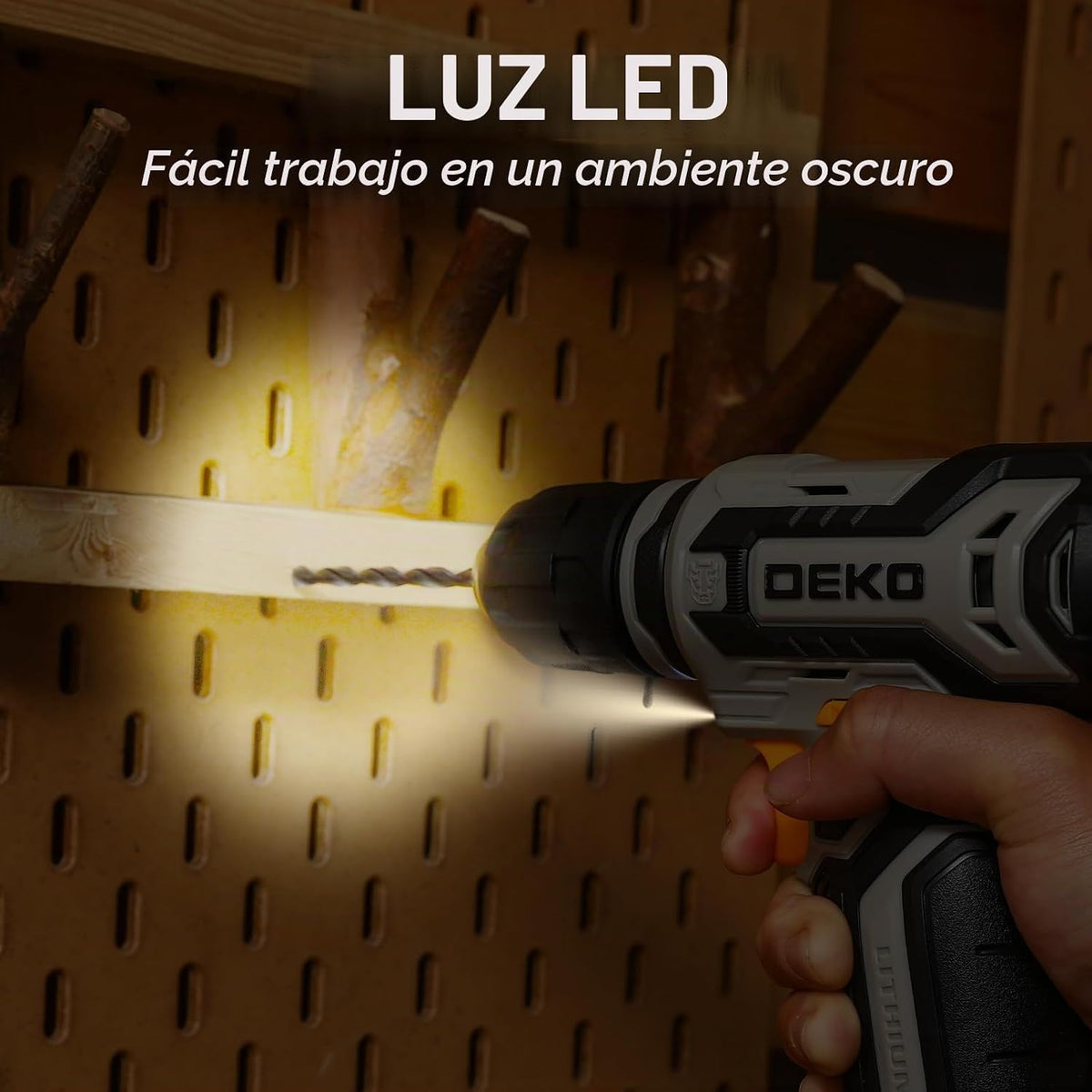 Taladro inalámbrico: DEKO PRO Juego de taladro de batería de 12 V c...