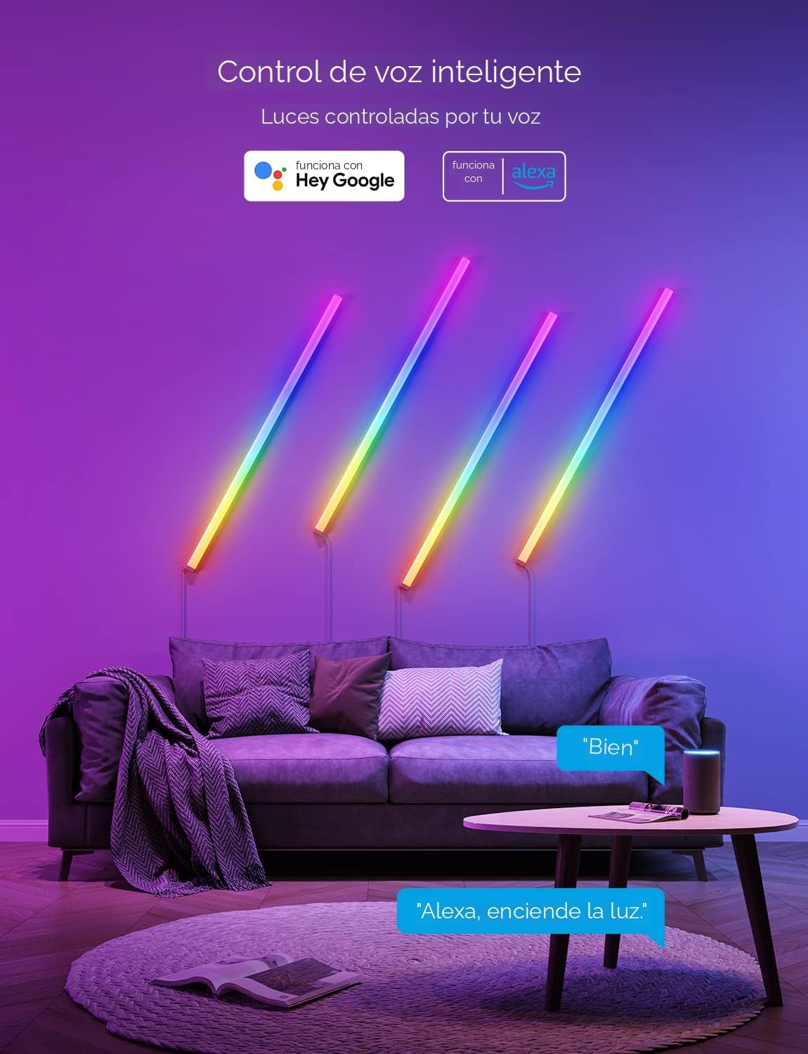 Govee Glide - Luces de pared, luz LED RGBIC, luz inteligente para j...