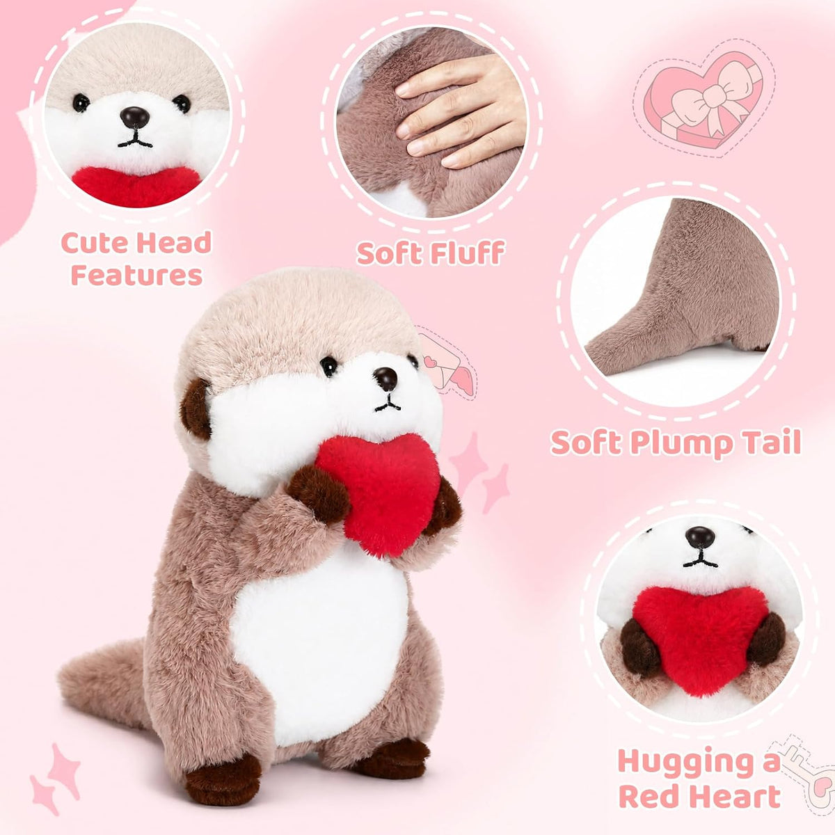 Riuhot Lindos animales de peluche de nutria suave de nutria, regalo...