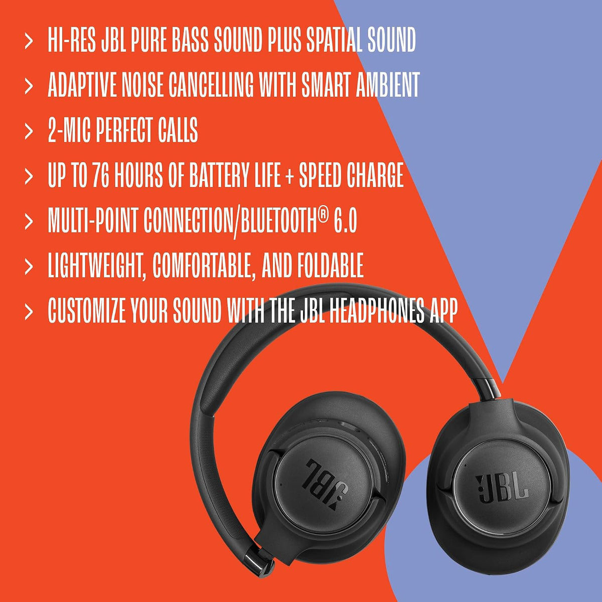 JBL Tune 780NC - Auriculares inalámbricos con cancelación de ruido...
