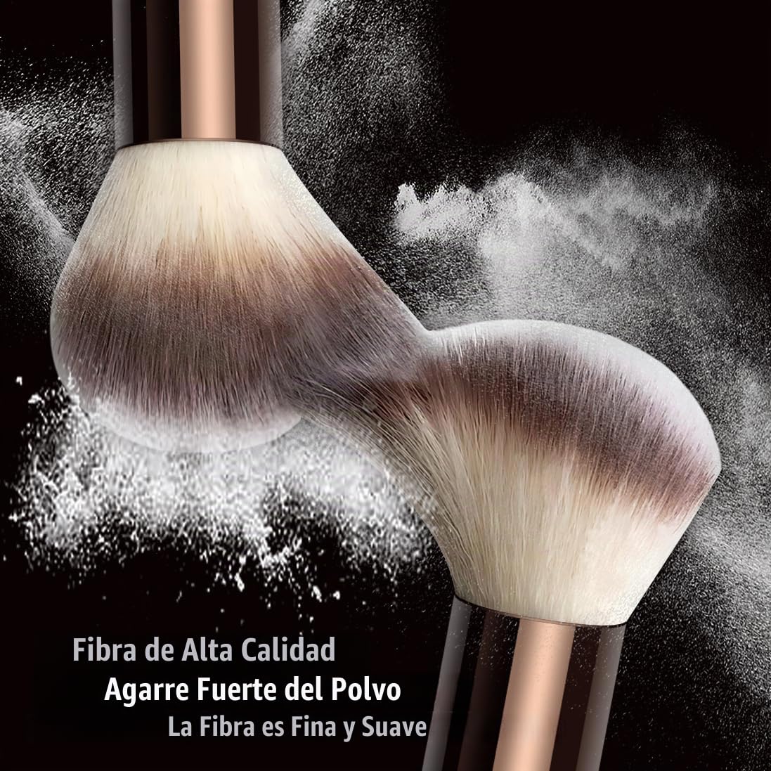 HGHDBT Juego de 57 brochas de maquillaje marrón profesional con est...