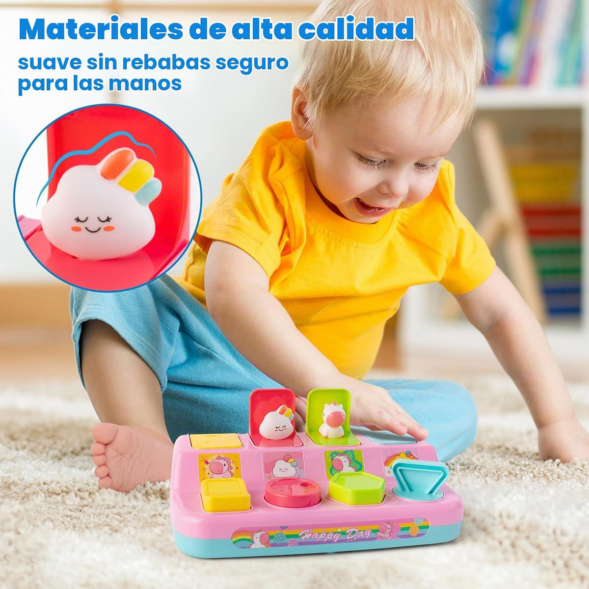 Tovol Zerky Montessori Pop Up Causa &amp; Effect Juguete para niños...
