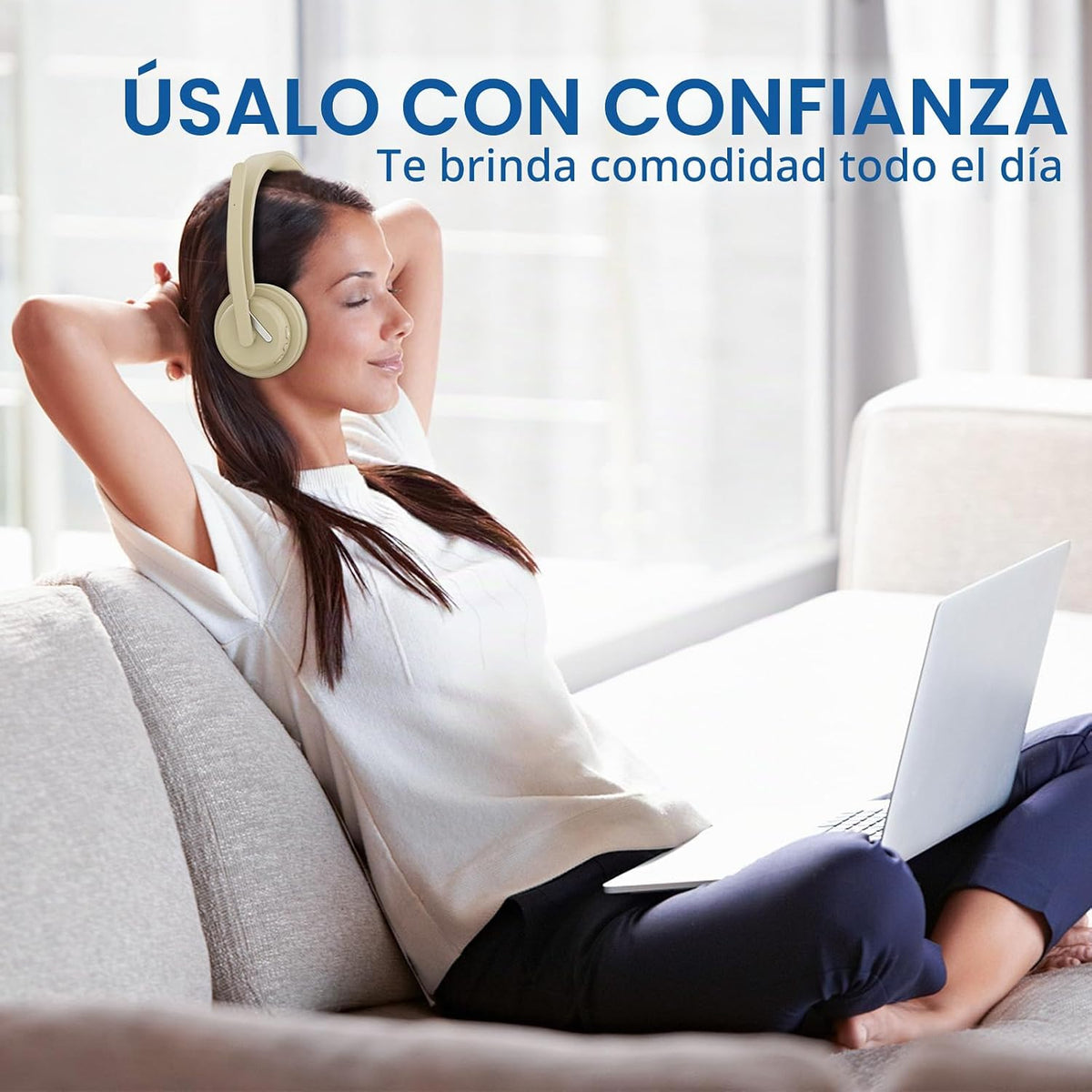 awatrue Auriculares inalámbricos con micrófono para trabajo, auricu...