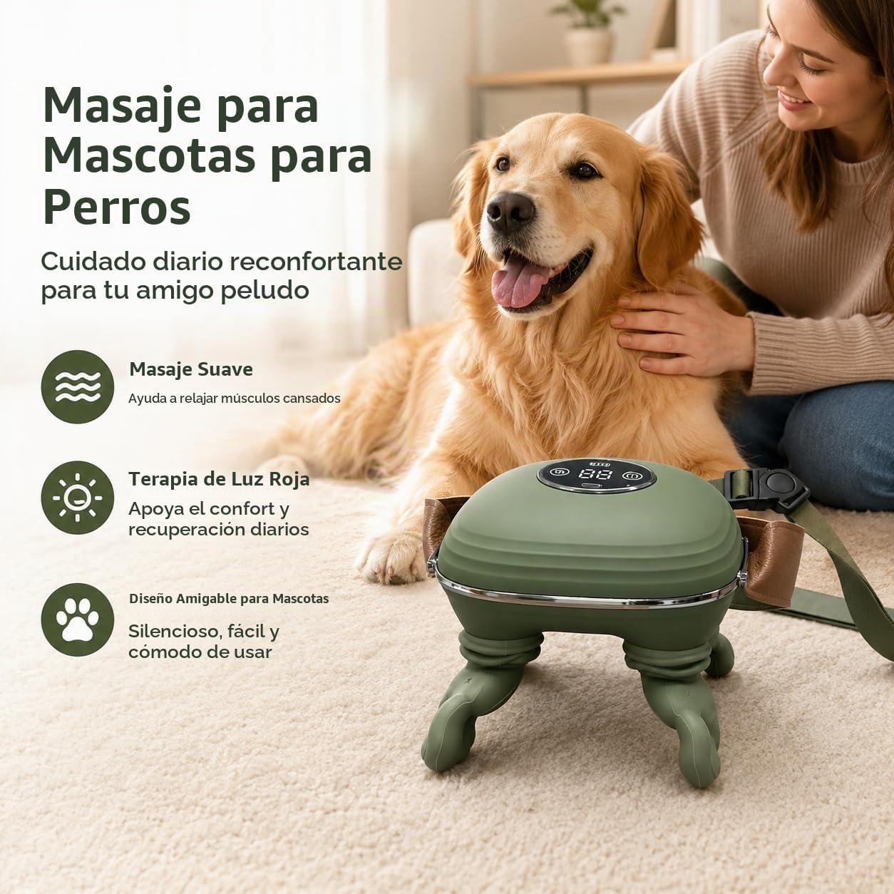 Masajeador de cuello shanglaite con calor, amasado biónico 4D inalá...