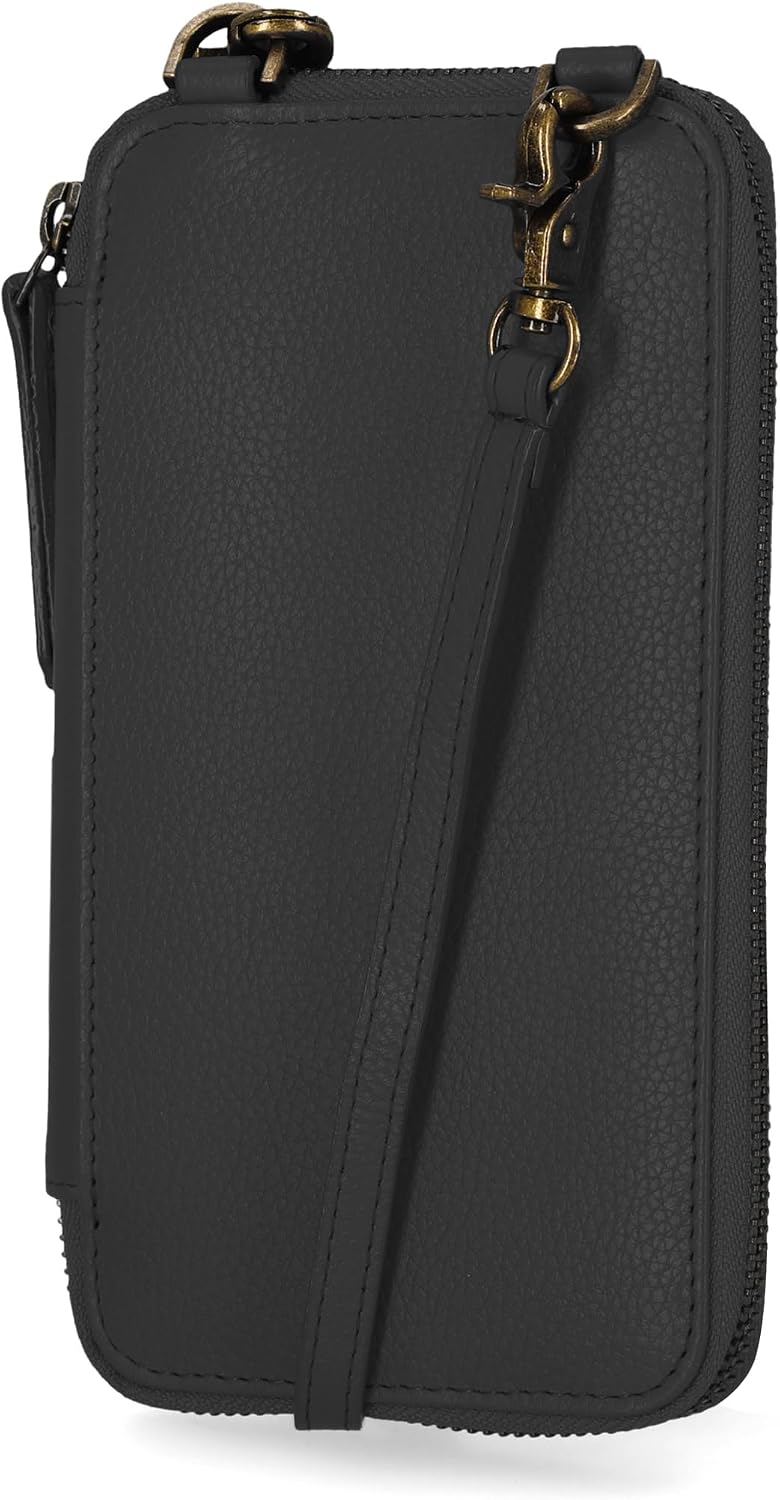 Timberland - Bolso cruzado de cuero RFID para teléfono de mujer