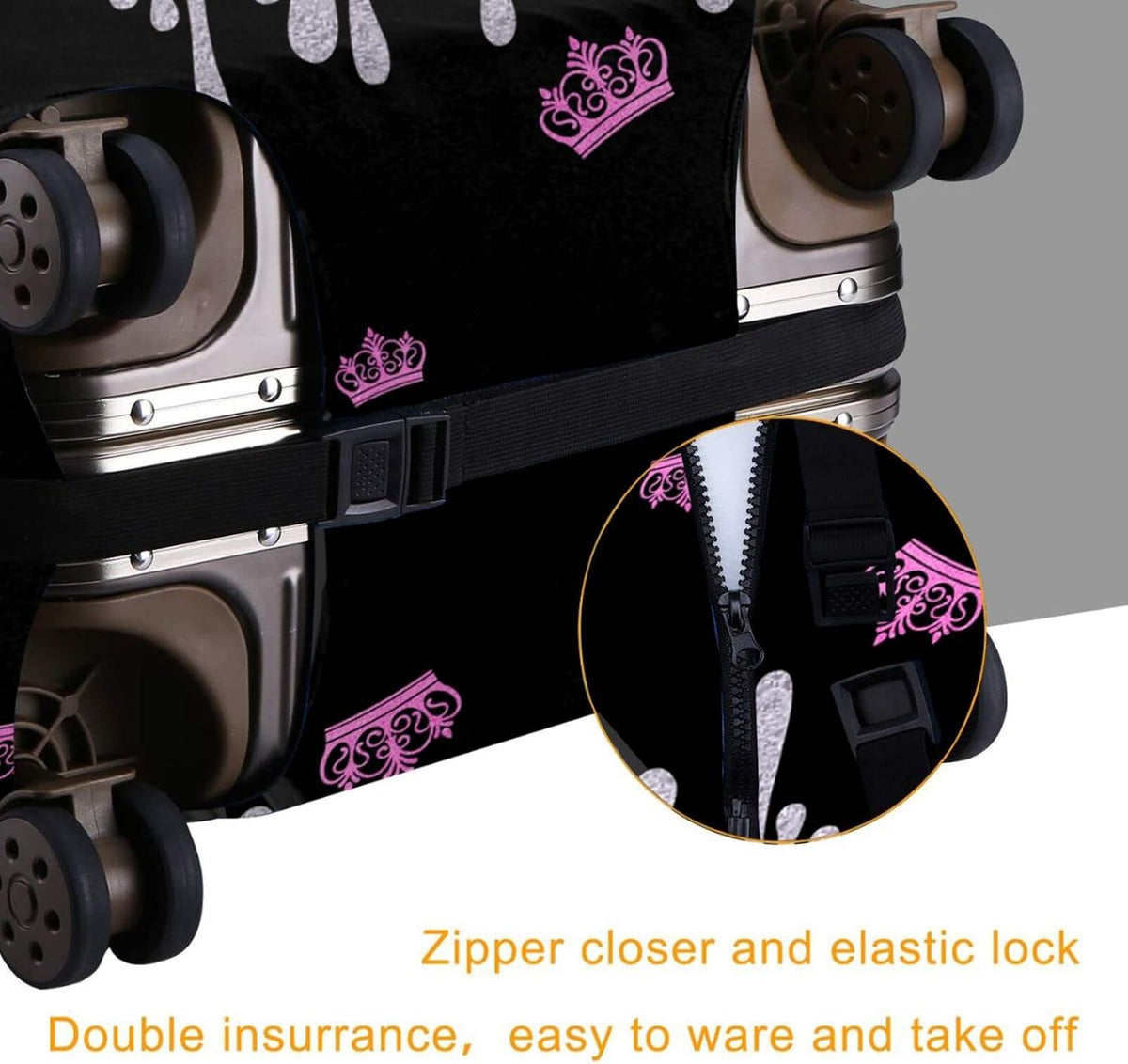 Hepmant Protector de maleta de viaje para mujer afroamericana, elás...