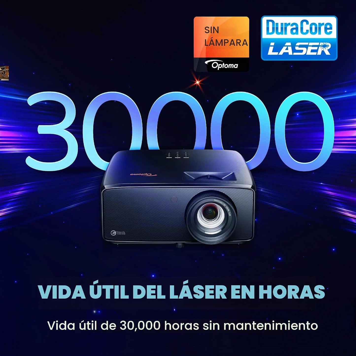 Optoma HZ41 4600-Lumen Full HD Laser DLP Home Theater y Gaming Proy...