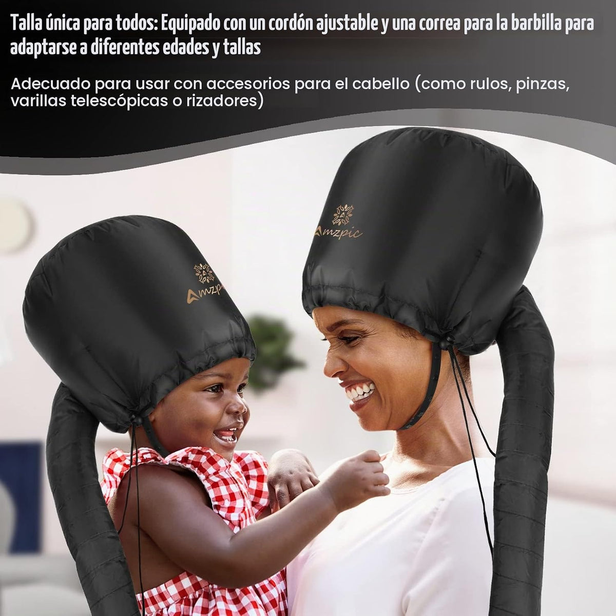 Accesorio para secador de pelo de capó, suave, ajustable, extra gra...