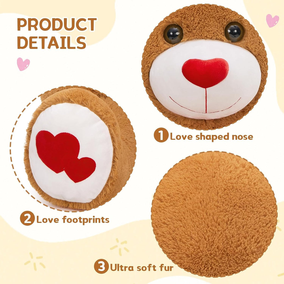 MaoGoLan Oso de peluche gigante de 47", oso de peluche grande a...