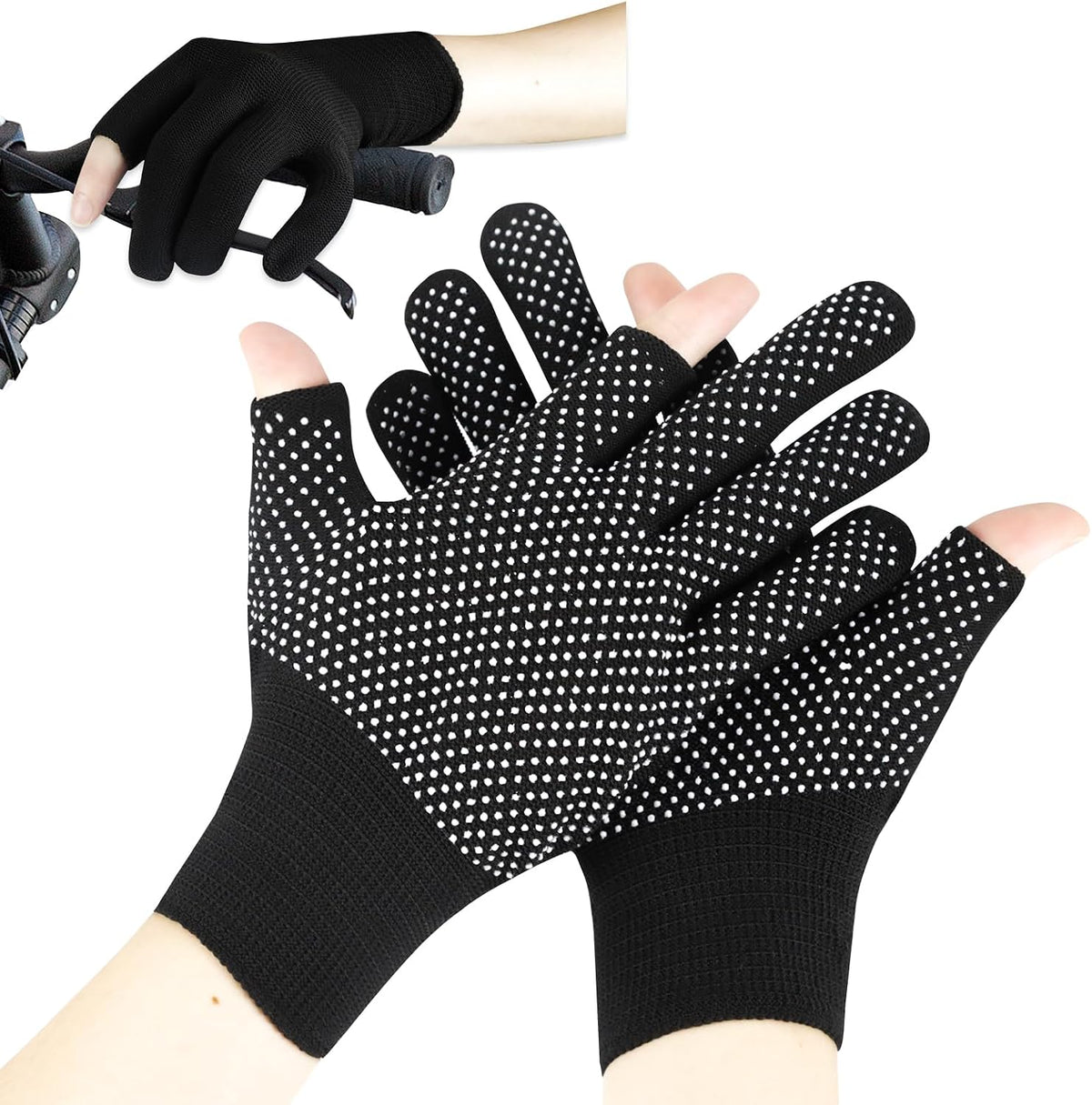 KkaFFe Guantes de trabajo ligeros para hombres y mujeres con medio...