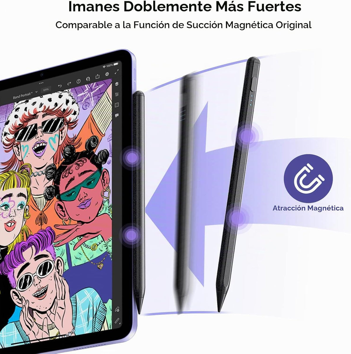 DEGGE Lápiz capacitivo para iPad 2018-2025, Carga rápida de 15 minu...