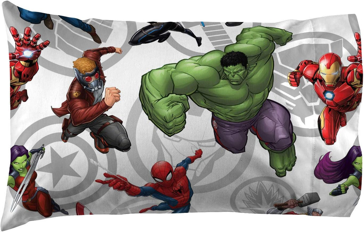 Jay Franco - Juego de sábanas tamaño individual de Marvel Avengers...