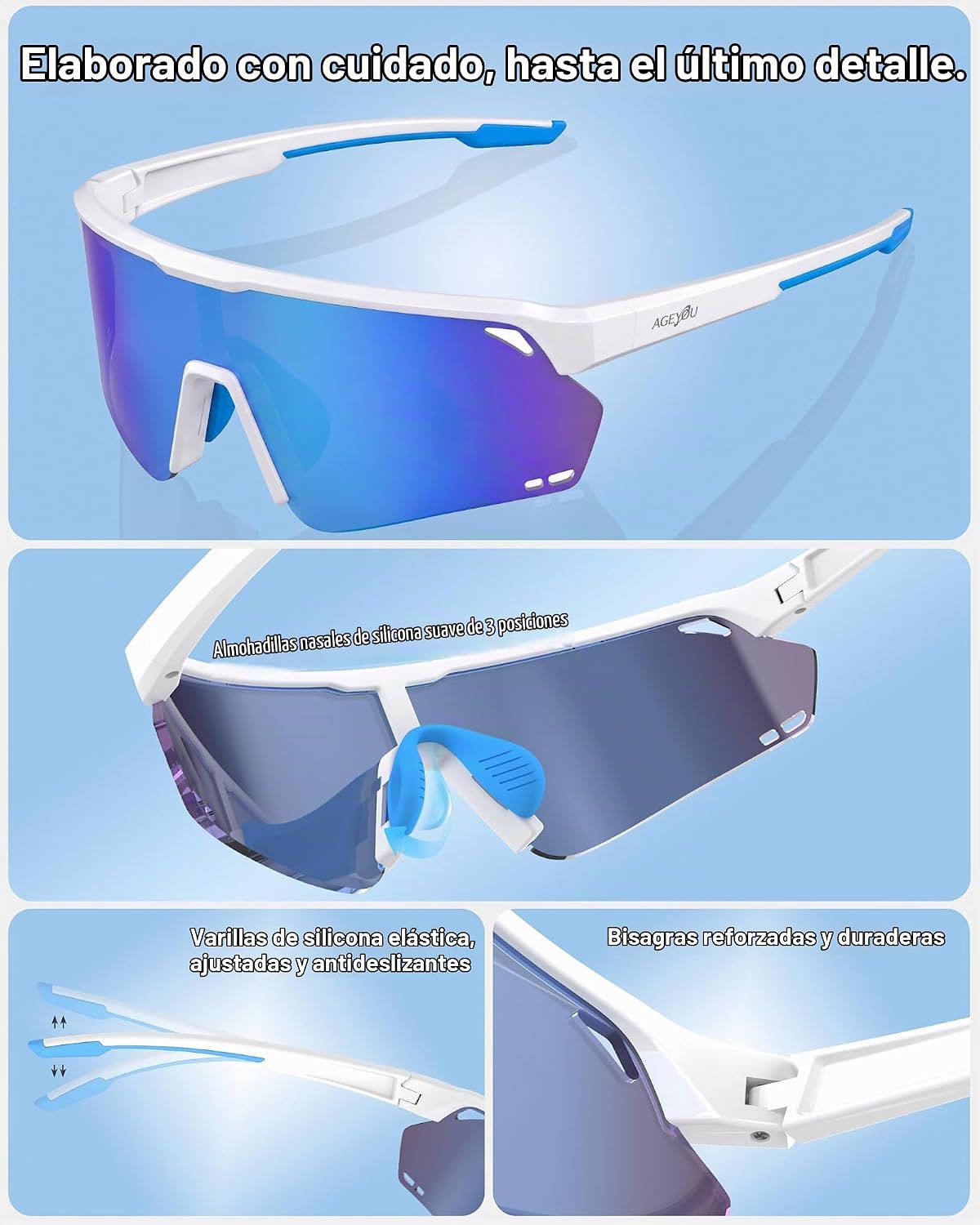 AGEYOU Gafas de sol deportivas polarizadas para hombres y mujeres |...
