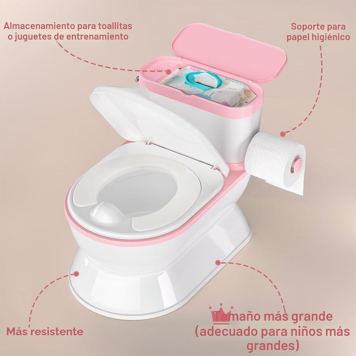 CheerTry Inodoro de Entrenamiento para Niños Pequeños 2 en 1 - Sill...