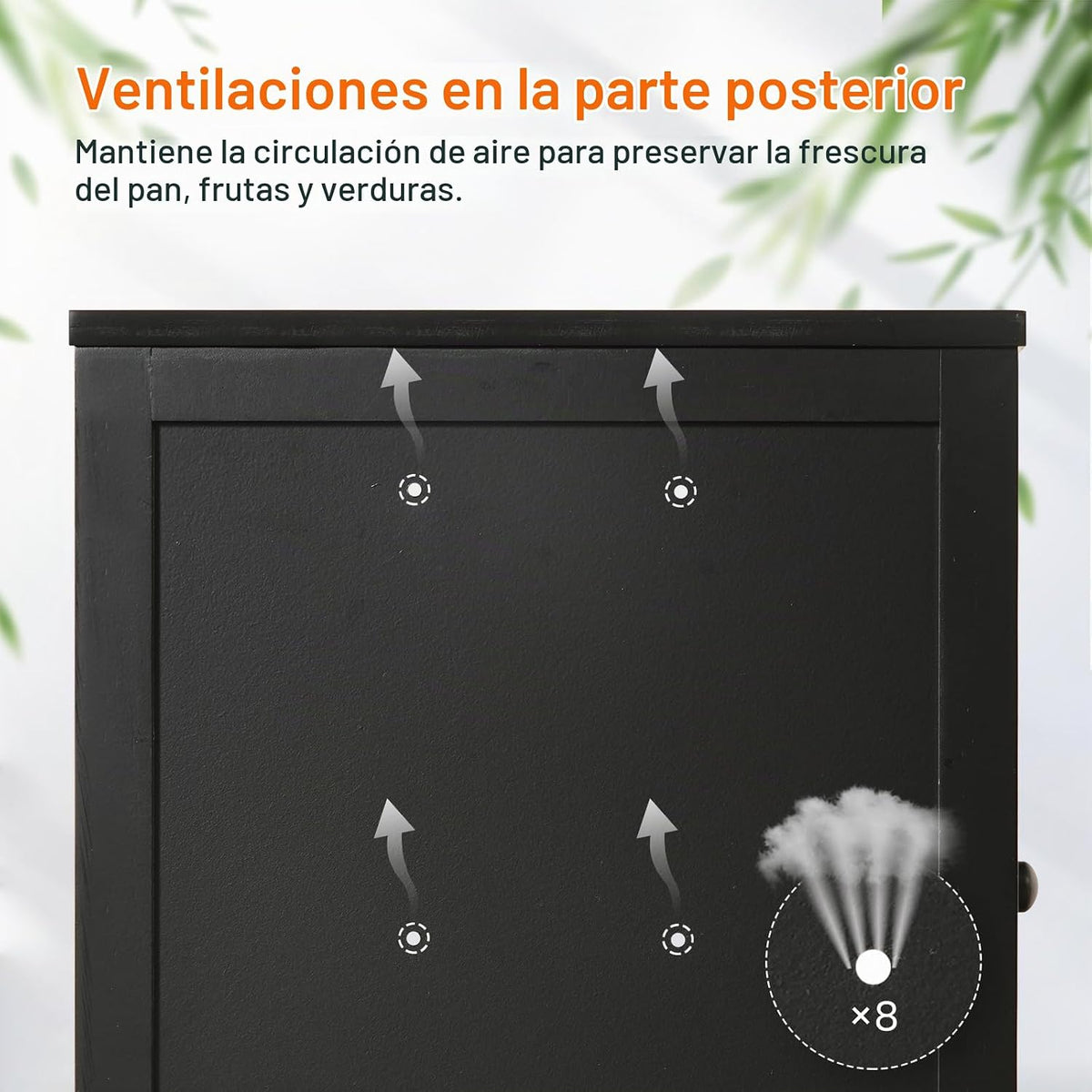HOOBRO Caja de pan de bambú, caja de pan de esquina para encimera d...