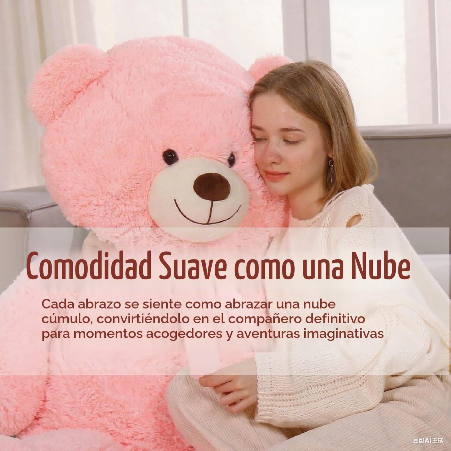 Tezituor Oso de peluche gigante de 52 pulgadas, oso de peluche gran...