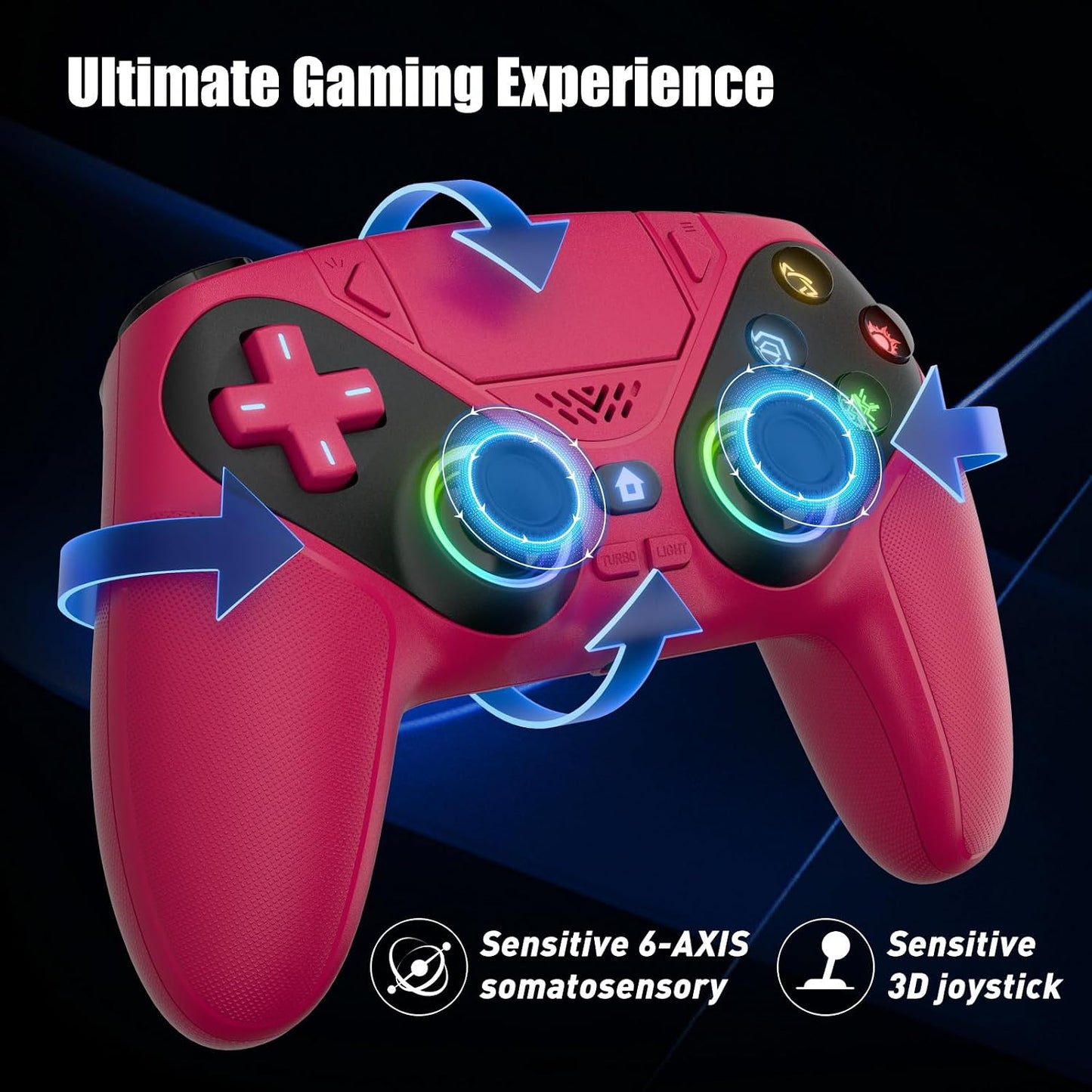 Gamrombo Controlador inalámbrico LED para PS5, compatible con PS5 P...