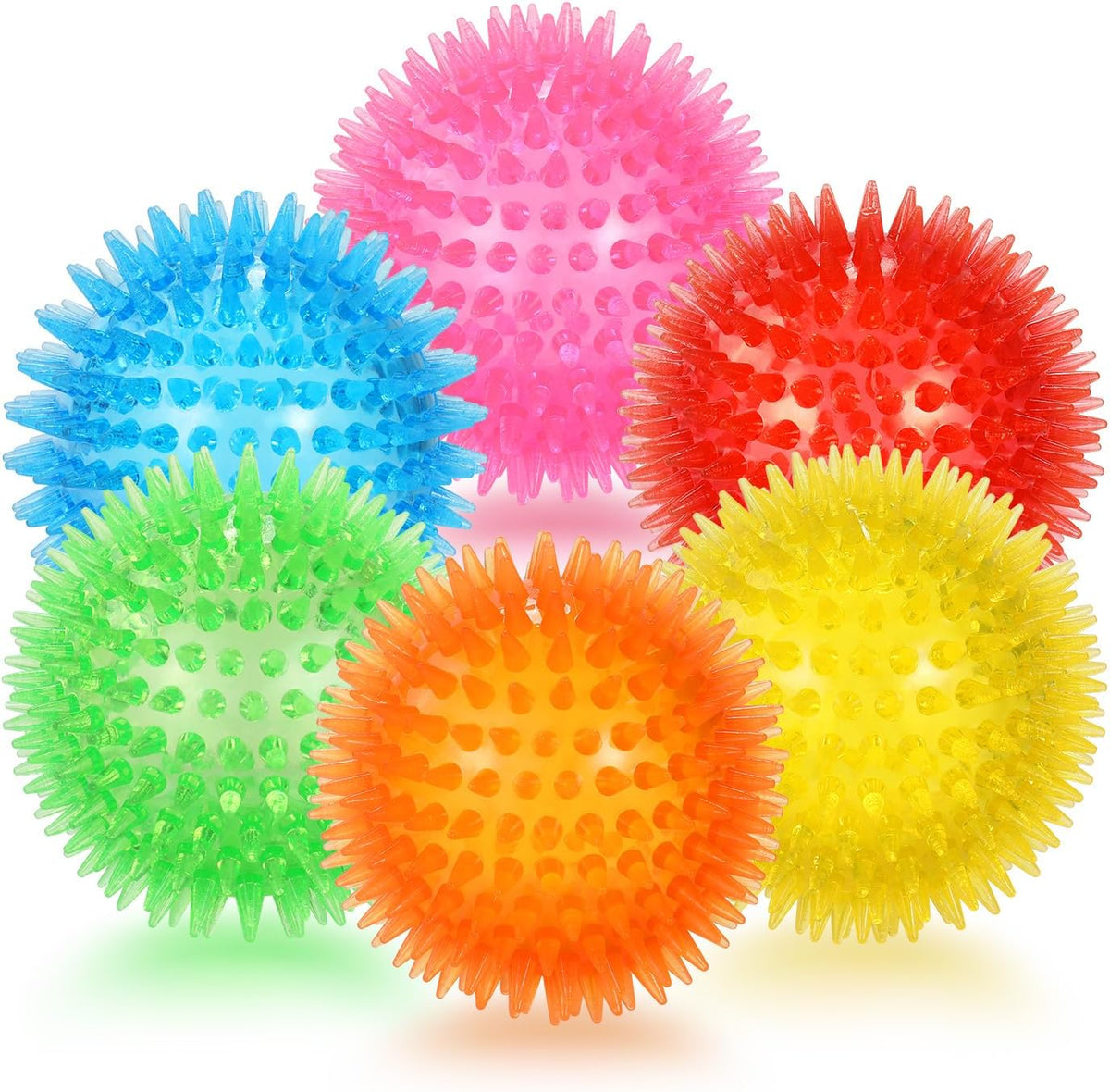 petizer Paquete de 6 pelotas de juguete para perros con sonido de 3...