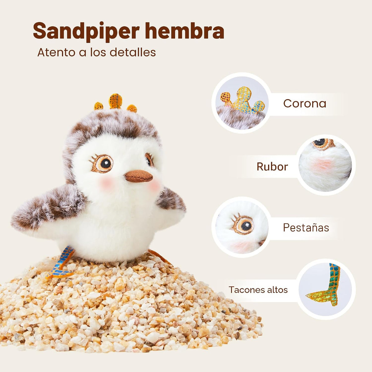 Potaroma Juguetes para gatos, 2 piezas, aleteando sandpiper Pair-Ma...