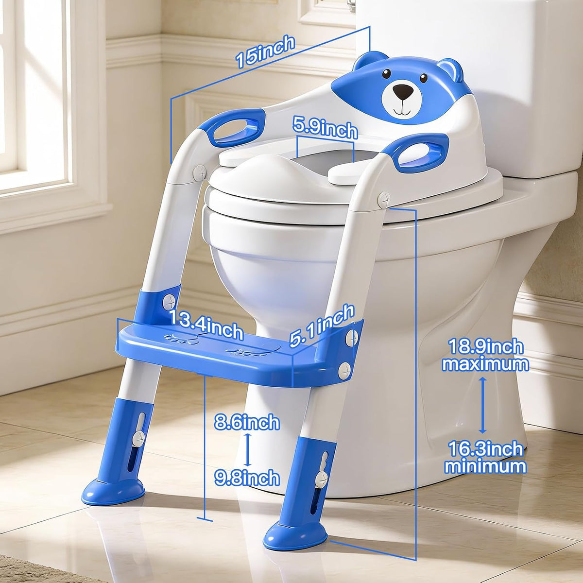 Inodoro de entrenamiento para ir al baño para niños pequeños, asien...