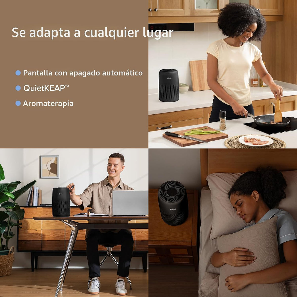 LEVOIT AHAM VERIFIDE - Purificadores de aire para dormitorio y hoga...