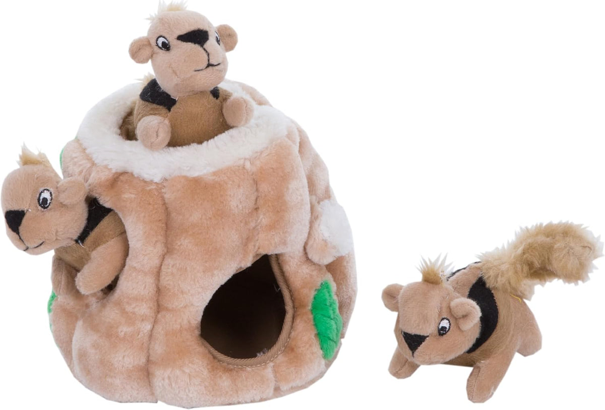 Outward Hound Hide A Squirrel - Rompecabezas de peluche para perro,...