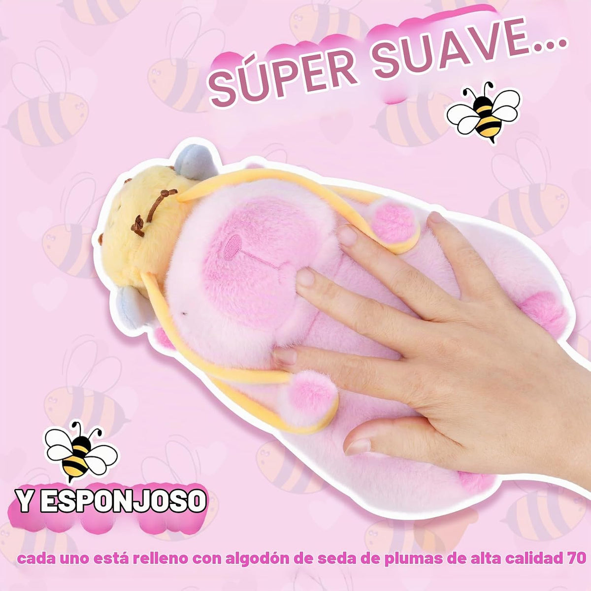 CHDBLOCK - Peluche estilo kawaii de capibara de 9 pulgadas, con moc...
