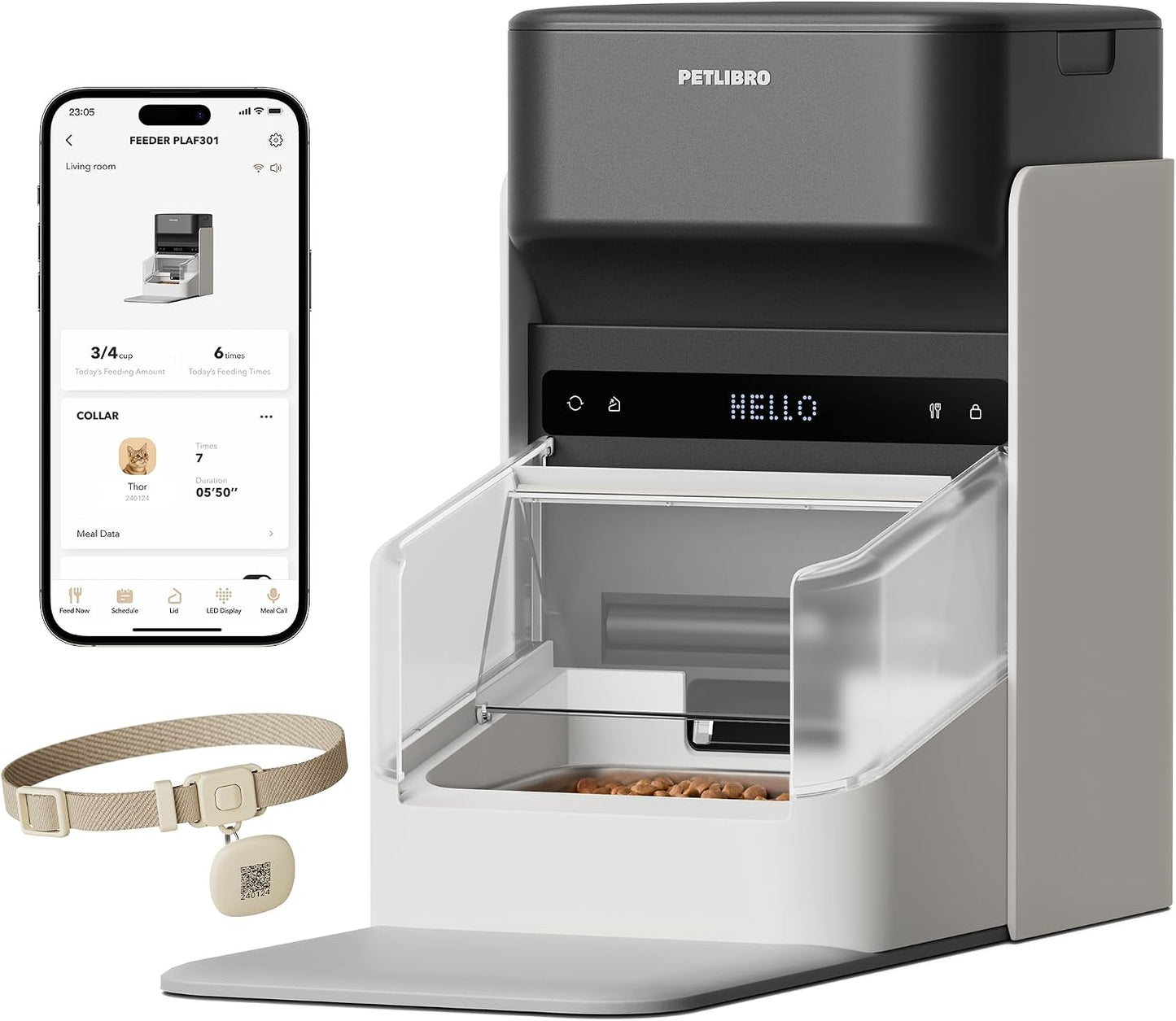 PETLIBRO Alimentador automático RFID para gatos, comidas personaliz...