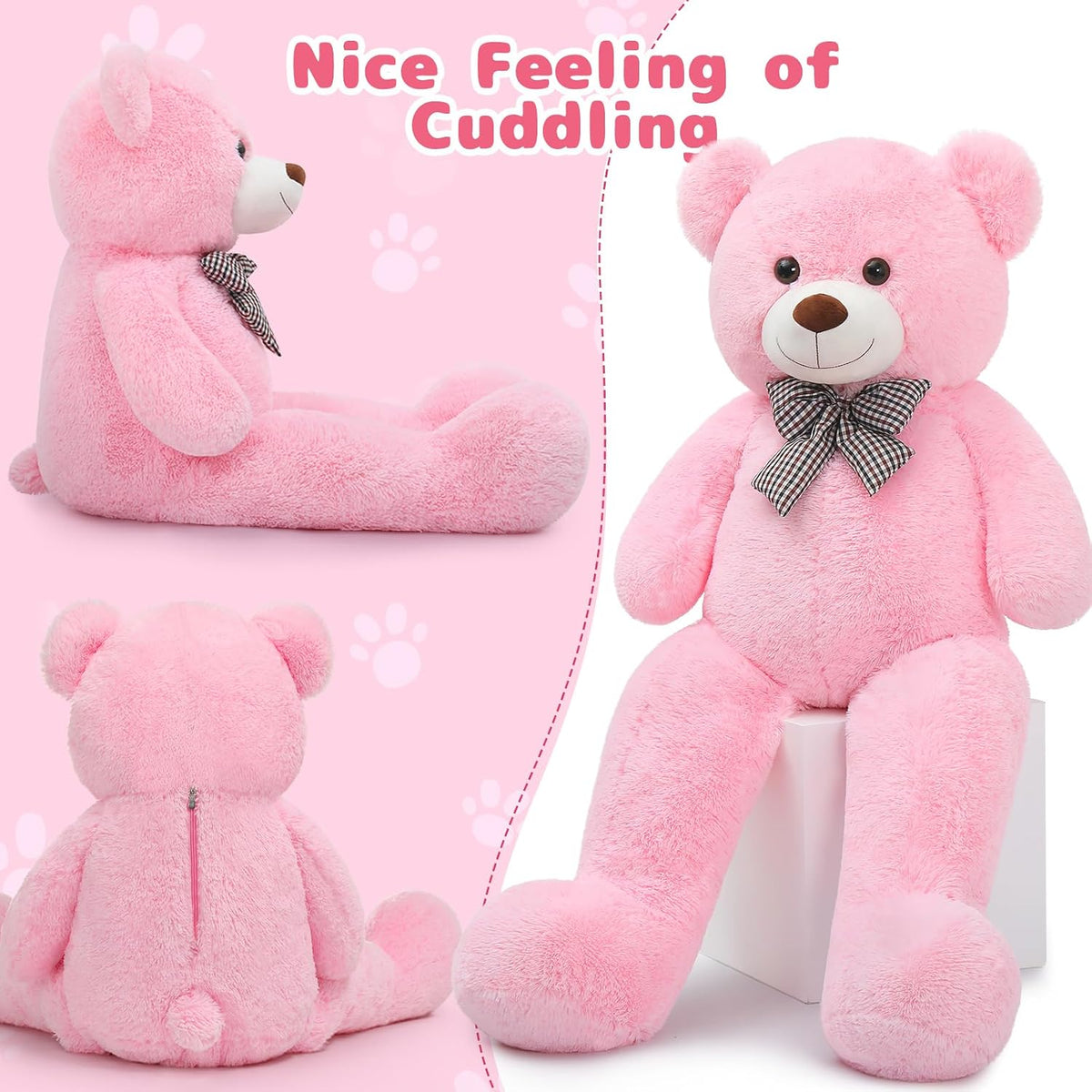 MaoGoLan Oso de peluche gigante de 4 pies, adorable y tierno oso de...