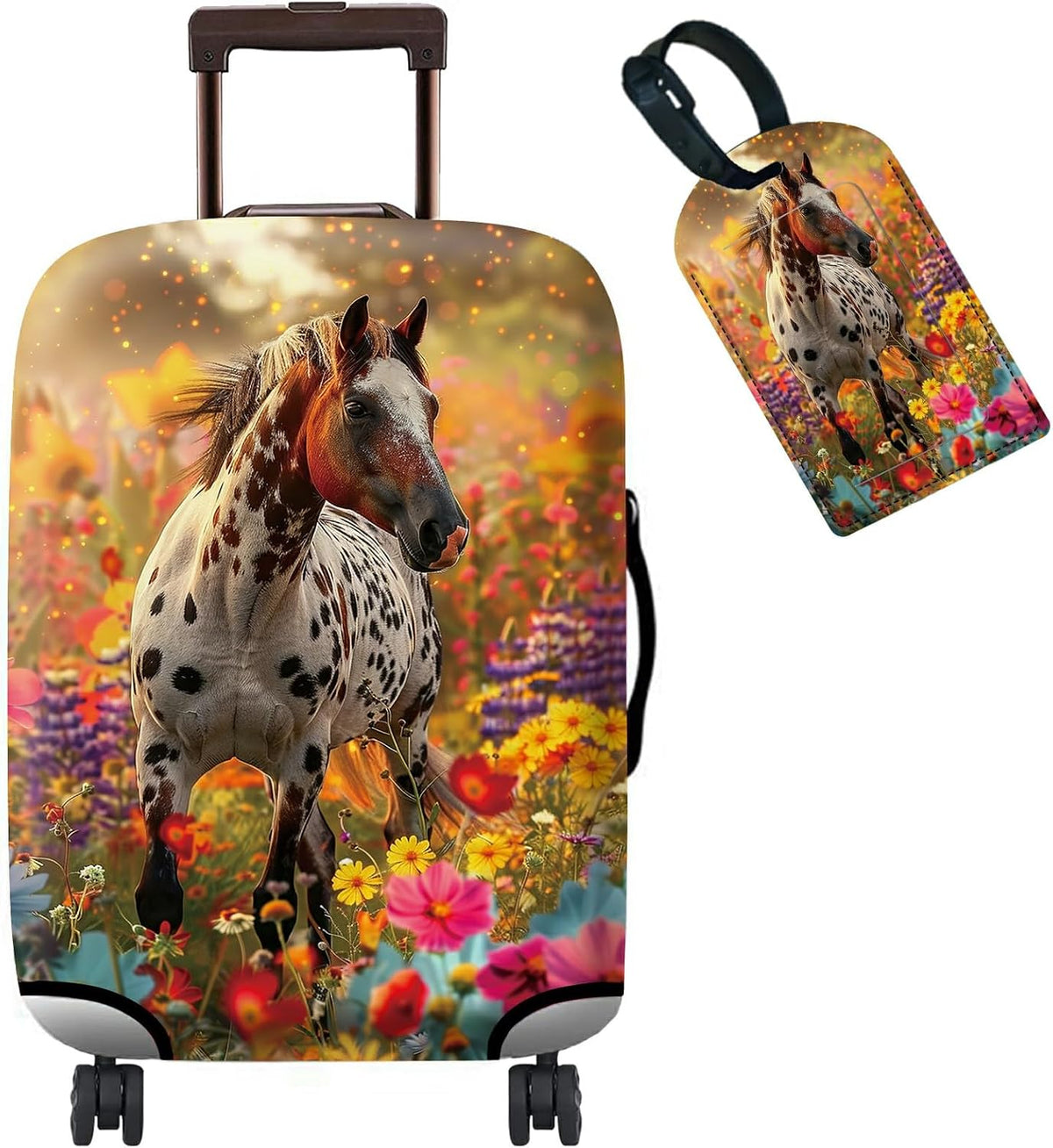 BWEGRHE Funda protectora de maleta + etiqueta, funda para maleta de...