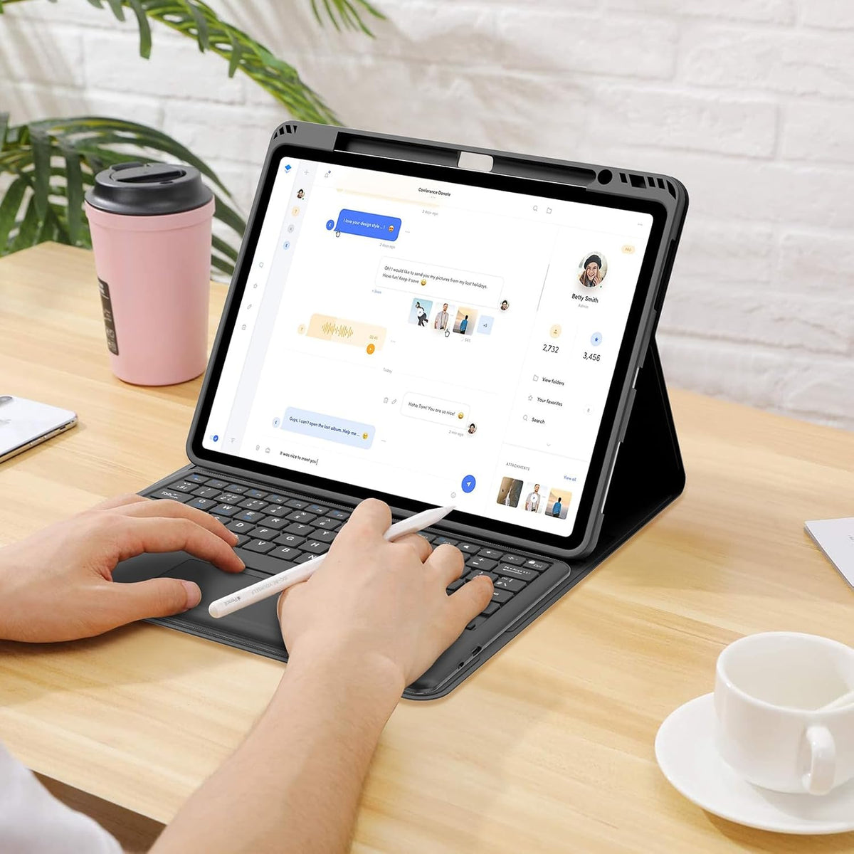 Funda con teclado táctil para iPad Air de 13 pulgadas (M3 2025 \/ M...