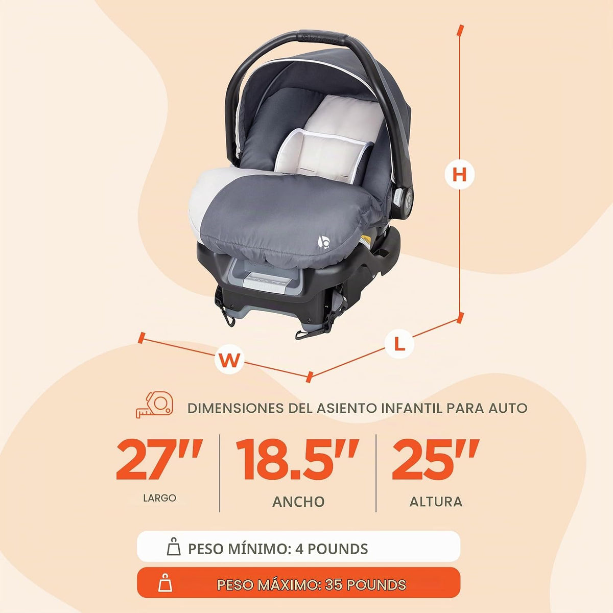 Baby Trend Ally Sistema de Viaje con Asiento de Automóvil Portátil...