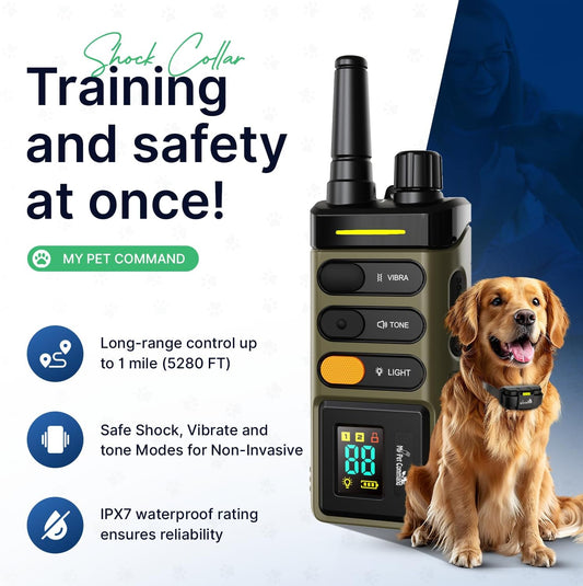 My Pet Command Collar de entrenamiento para perros de largo alcance...